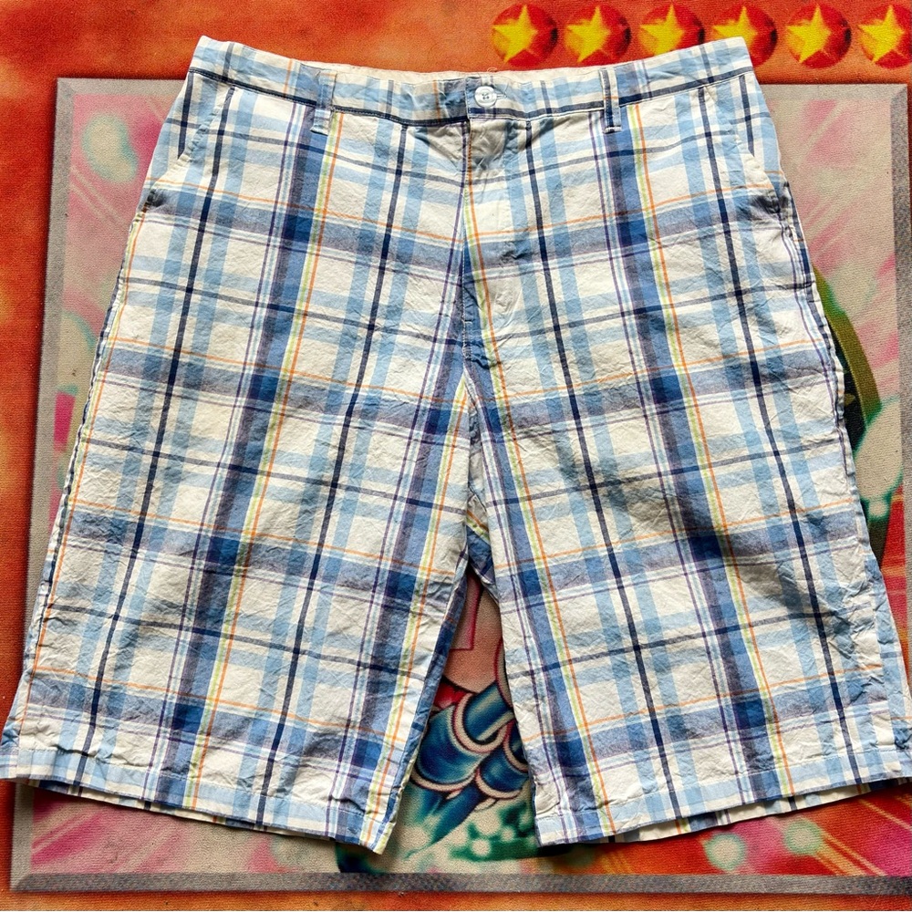 Soulland Baggy Plaid Chino Shorts